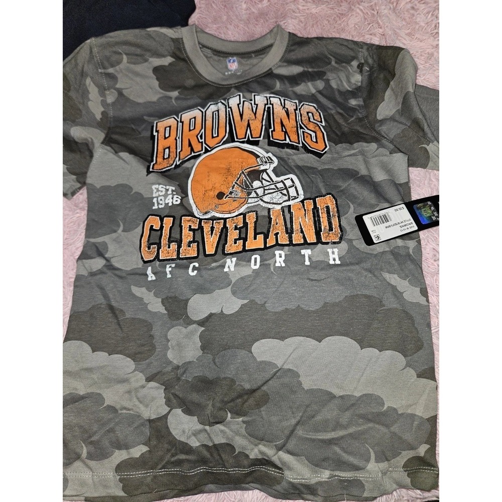 Cleveland Browns NFL Football Camo T-Shirt Youth Size XL (18/20) NWT